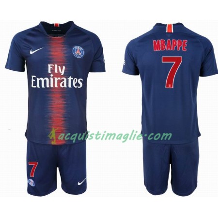 Divisa di Calcio Paris Saint-Germain MBAPPE 7 Bambino Prima 2018/2019